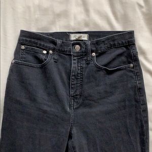 Madewell black straight leg jeans